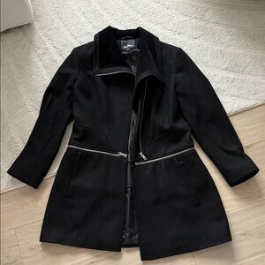 Sam Edelman Convertible Wool Black Jacket Coat